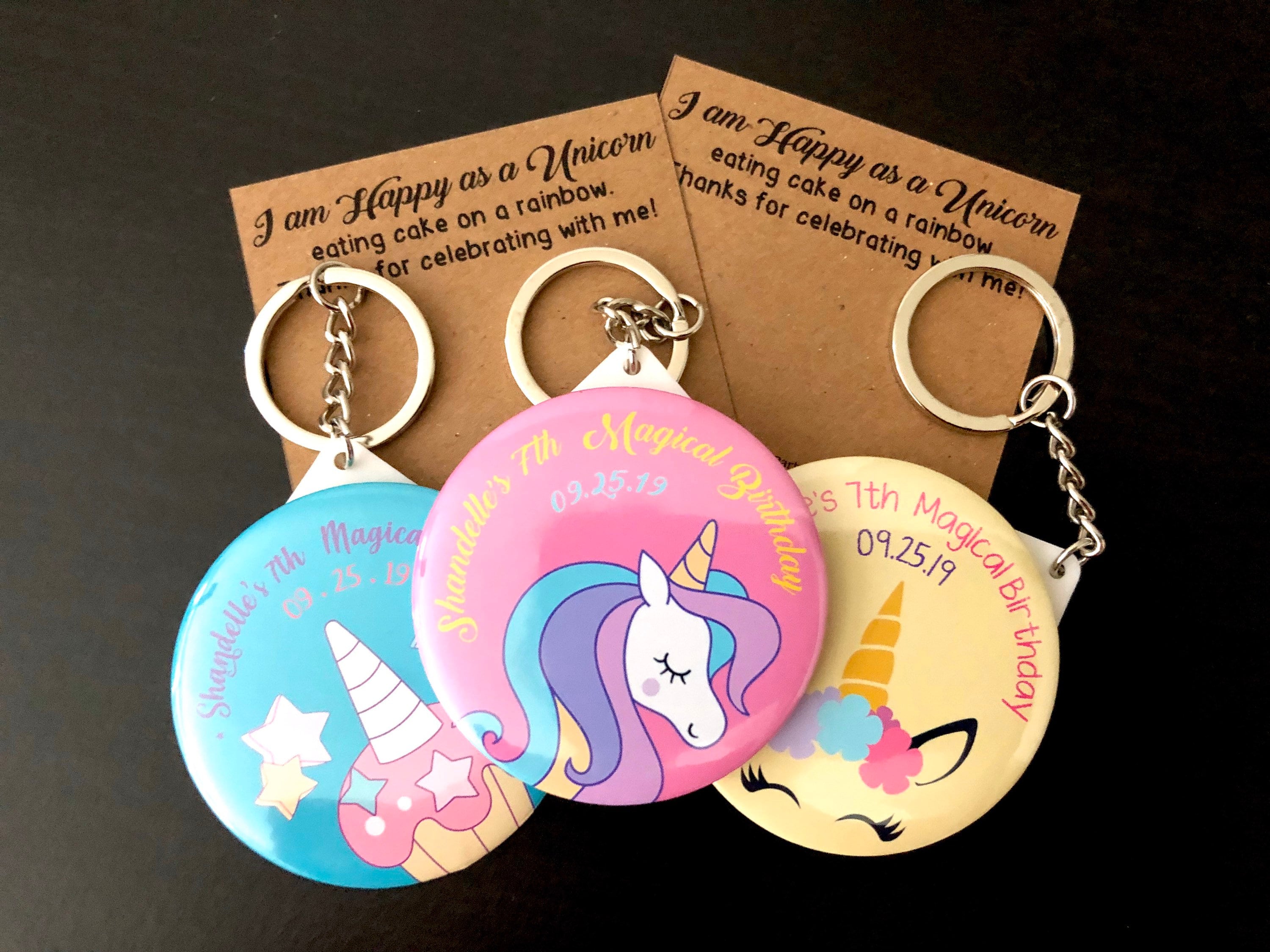 Personalized Kids Birthday Party Favor Custom Keychain with Etsy