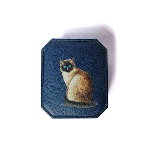 Vintage sieradendoosje kat schilderij