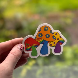 Gay Rainbow Sticker, LGBTQIA+ Art, Shroomie Stickers, Pride Sticker