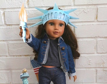 18" Doll July 4th Printable Decorations for Independence Day/Memorial Day - 4th of July - Red White and Blue - America - Statue of Liberty!