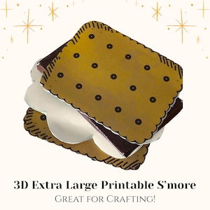 S&#39;mores 3D Craft Printables - Great for Scouts Craft or to Use in Your S&#39;mores Themed Party Decor!