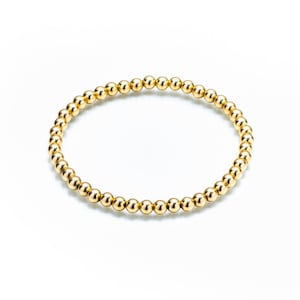 Yellow Gold beaded bracelet, gold bracelet, women fashion jewelry fine jewelry yellow gold  BFF gifts Mother’s Day gifts goldbarr jewelry