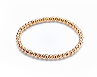 Rose Gold Beaded bracelet, gold bracelet, women fashion jewelry, fine jewelry BFF gifts, Mother’s Day gifts goldbarr jewelry unisex bracelet