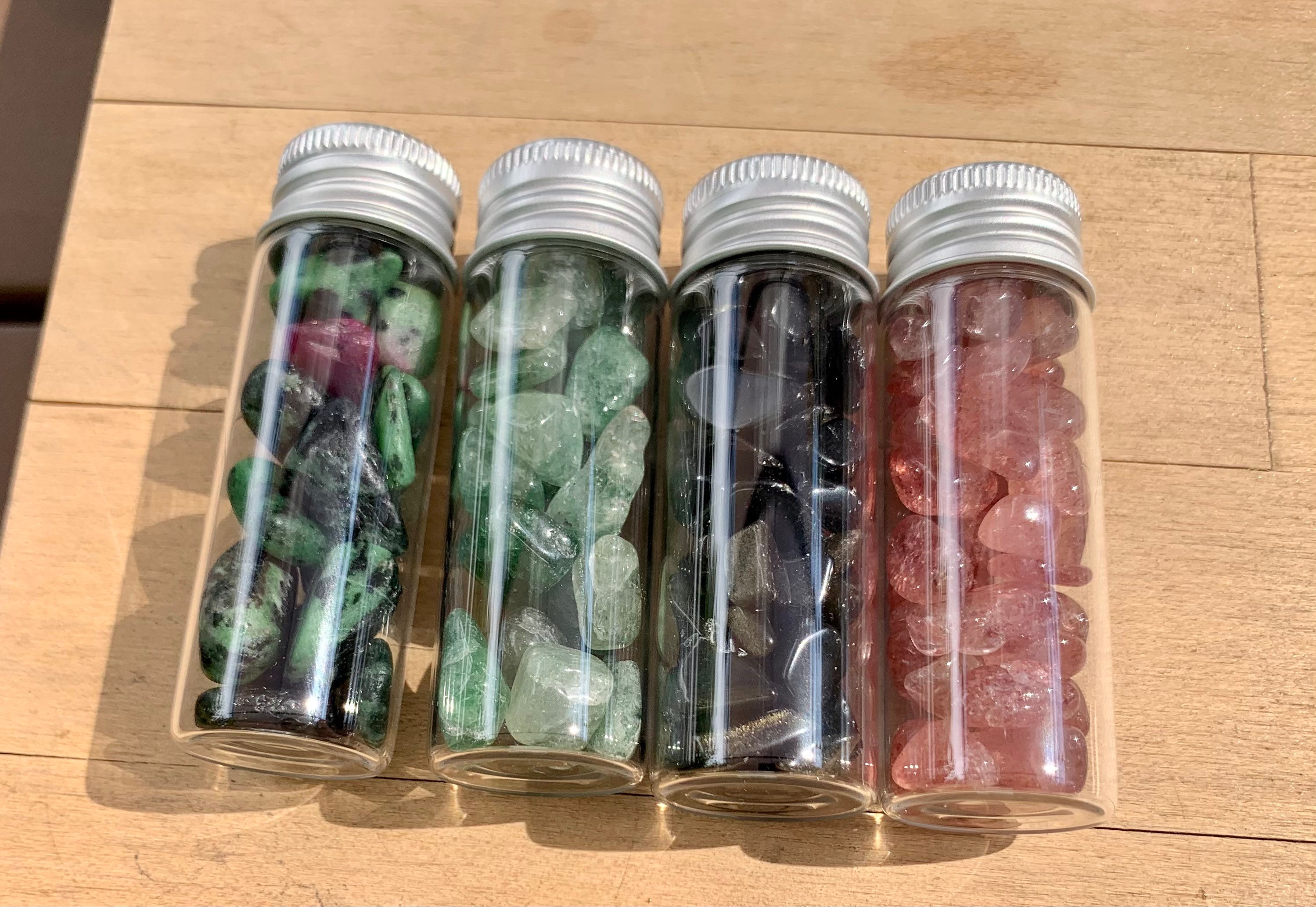 Crystal Chip Jars Crystal Chip Bottles Crystal Chips Etsy