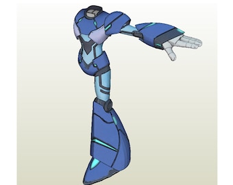 Mega Man X Full Body Armor - Pepakura FOAM unfold