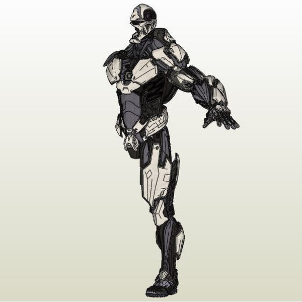 Cyborg Full Armor - Pepakura FOAM unfold