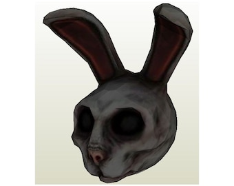 Creepy Easter Bunny Mask - Pepakura FOAM unfold