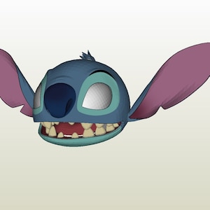 May include: A blue and purple cartoon character with large ears and a wide open mouth showing teeth. The character has a single white eye visible.