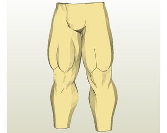 Muscle Suit Legs - Pepakura FOAM unfold