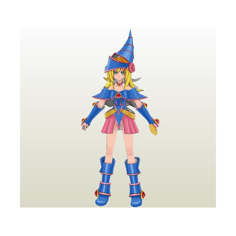 Girl Magician Outfit Pepakura FOAM Unfold Etsy