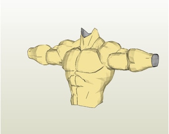 Muscle Suit Torso - Pepakura FOAM unfold