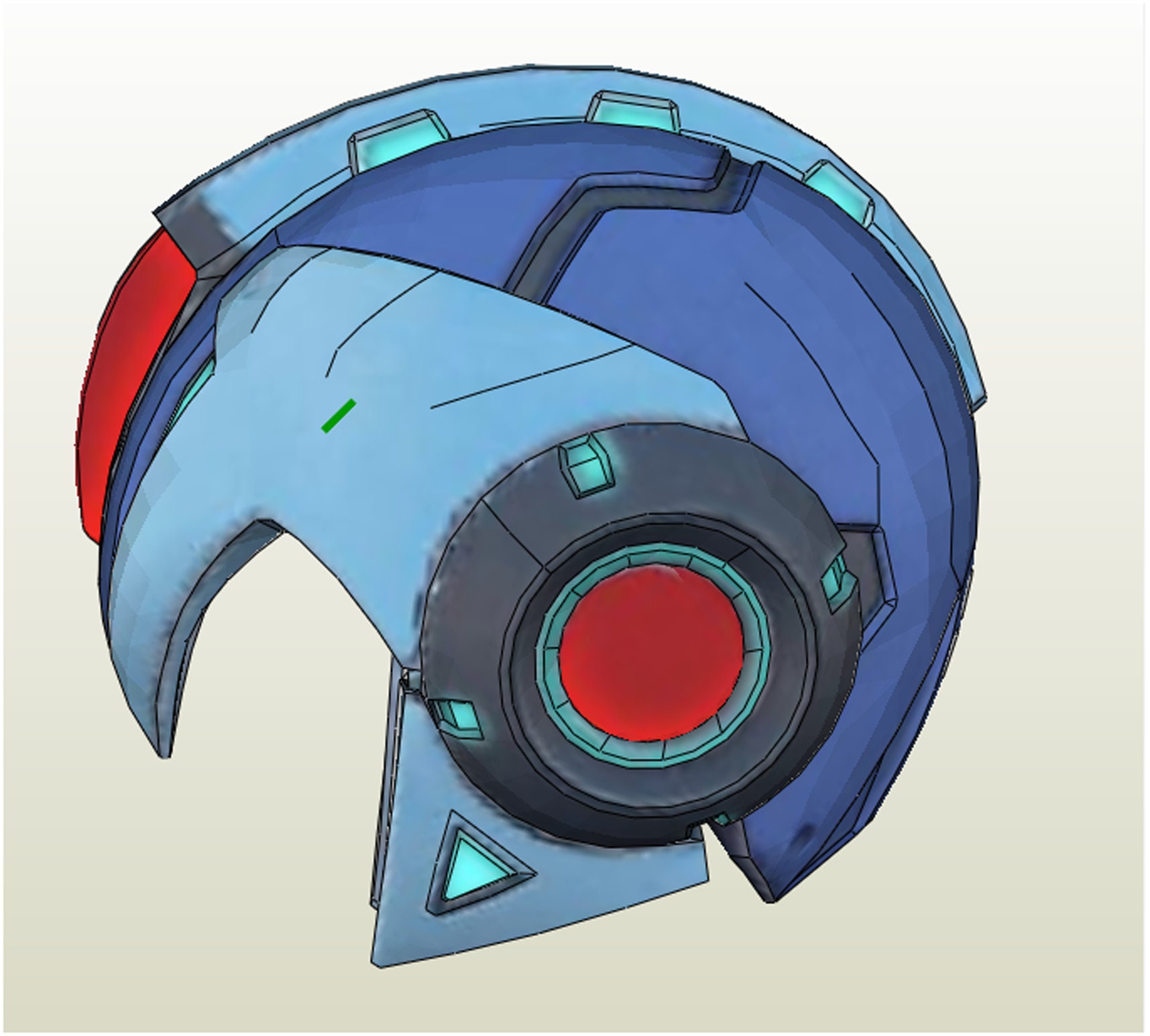 Mega Man X Helmet - Pepakura FOAM Unfold - Etsy Singapore