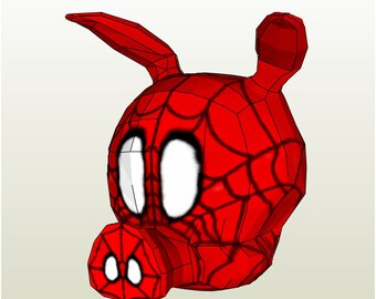 Pig Mask Pepakura FOAM unfold