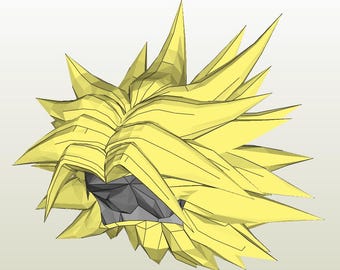 Second Coming SS Hair Pepakura FOAM unfold
