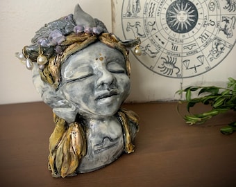 Zodiac Libra Fairy / Faerie Goddess Sculpture, Figurine, Bust, Art