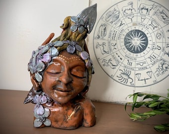 Zodiac Sagittarius Fairy / Faerie Goddess Sculpture, Figurine, Bust, Art