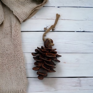 Rustic Handmade Ceramic Pinecone Ornaments, unique and one of a kind, elegant