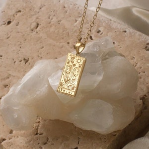Zwilling Sternzeichen Halskette / Tarot-inspirierter Anhänger aus 18K Gold Filled / Sternzeichen Anhänger Halskette / Astrologie Sternzeichen Halskette