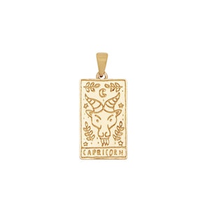 Steinbock Sternzeichen Anhänger / Tarot-inspirierter Anhänger aus Gold Filled / Sternzeichen Anhänger / Astrologie Sternzeichen Anhänger / Sternzeichen Schmuck