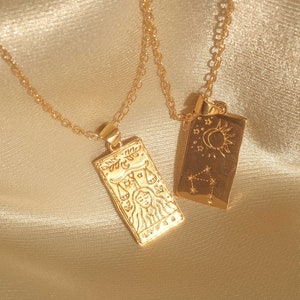 Jungfrau Sternzeichen Anhänger / Tarot-inspirierter Anhänger in Gold Filled / Sternzeichen Anhänger / Astrologie Sternzeichen Anhänger / Sternzeichen Schmuck