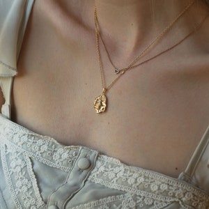 Wassermann II Sternzeichen Halskette / Doppelseitiger Anhänger / Sternzeichen Schmuck / Tarot Karte inspiriert / Astrologie Schmuck