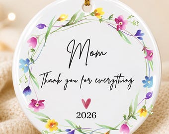 Weihnachtsschmuck für Mama, Herzliches Geschenk für Mama, Weihnachtsgeschenk für Mama, Danke für alles, Weihnachtsgeschenk für Mama, Dankeschön-Geschenk für Mama