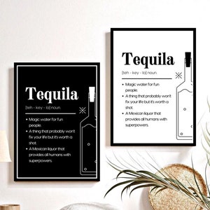 DESCARGA INSTANTÁNEA! Cartel de pared de tequila, citar mensaje, impresión digital, carteles, bebida, humor, meme, vodka, archivo PNG A1