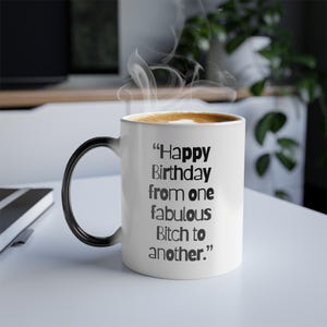 Farbwechsel Becher, Alles Gute zum Geburtstag Geschenk für Schwester, Beste Freundin, 11 Unzen Magic Cup, personalisierte Kaffeetasse für Mama, Teebecher, KOSTENLOSER VERSAND
