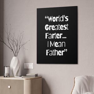 Leinwand Gespannt, Vater Geschenk, Alles Gute zum Geburtstag Papa, Wand Kunst Dekor, Haus Büro Dekor, Geschenk für Ihn, Meme, Geschenke, Lustiges Zitat, KOSTENLOSER VERSAND