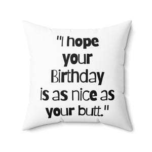 Alles Gute zum Geburtstag quadratisches Kissen, Geburtstagsgeschenkkissen, Dekokissen, Wohnkulturkissen, gesponnenes Polyesterkissen, Geschenk für Mama, KOSTENLOSER VERSAND