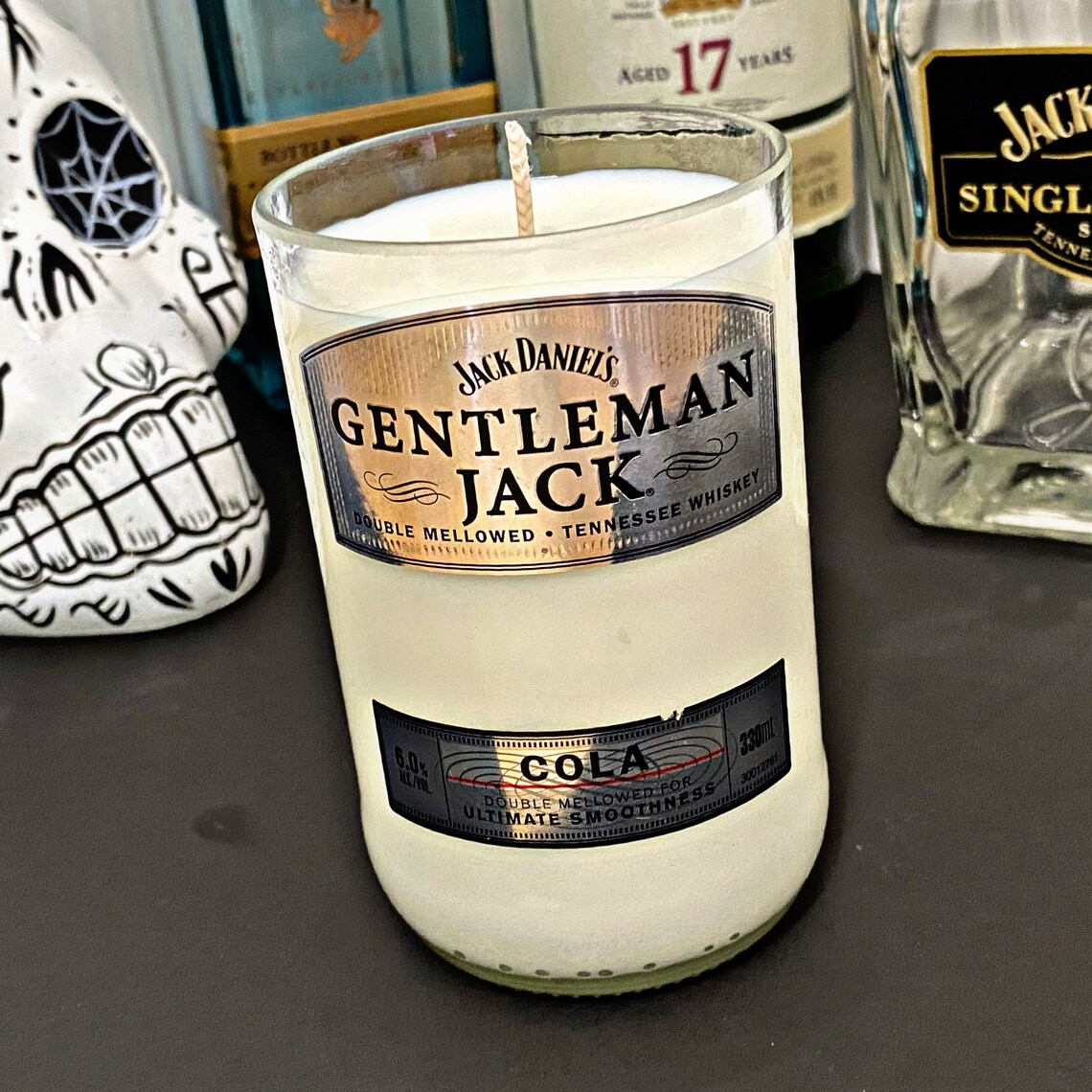 Jack Daniels Gentleman Jack Candle Soy Wax Candle Bottle Etsy