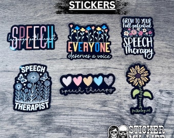 Speech Therapist Sticker Pack | SLP Stickers | Speech Therapy Stickers | Everyone Deserves a Voice | Waterproof Vinyl | Buy 1 or Set