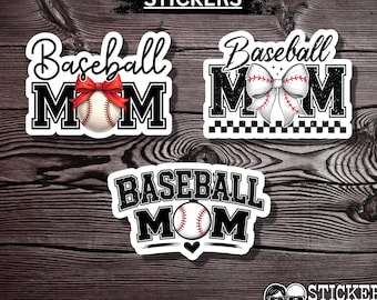 Baseball Mom Stickers, Baseball Mom Decal, Sports Mom Sticker Pack, Baseball Mom Gift, Waterproof Vinyl Stickers, Car Laptop Tumbler Decal