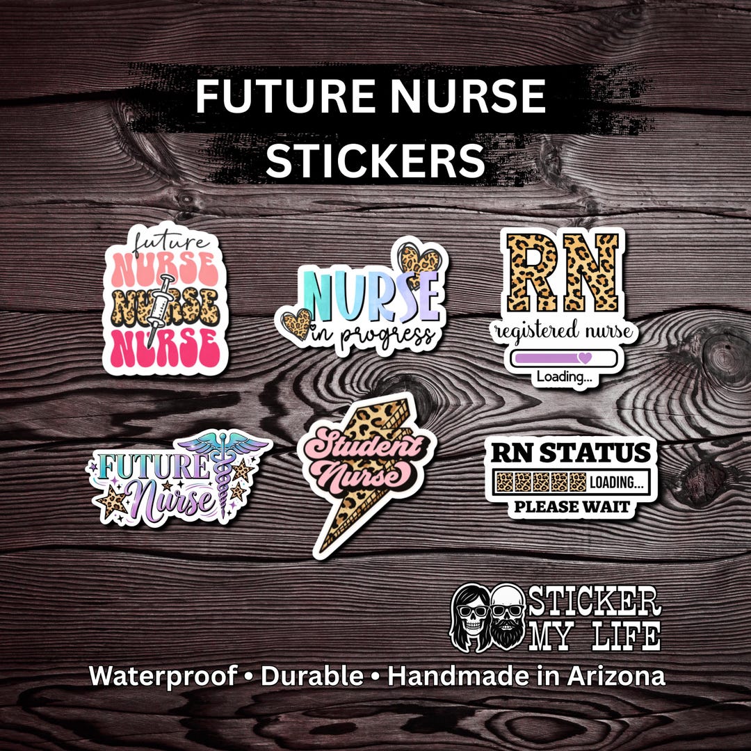 Rn Loading Future Nurse Stickers – RN Leopard Print Decals, Nursing Student Gift ...