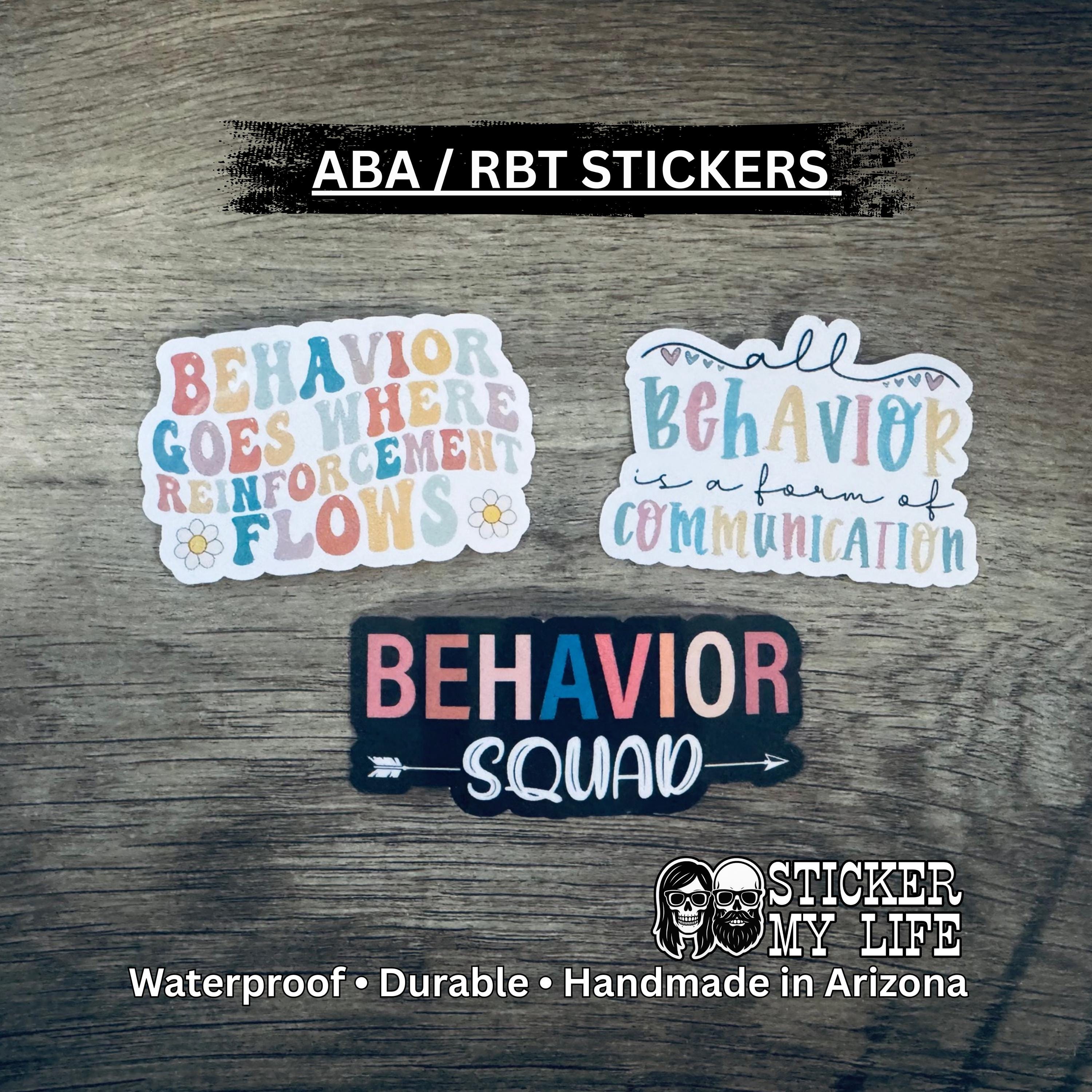ABA RBT Stickers – Behavior Squad, Communication Vinyl Decals - Etsy