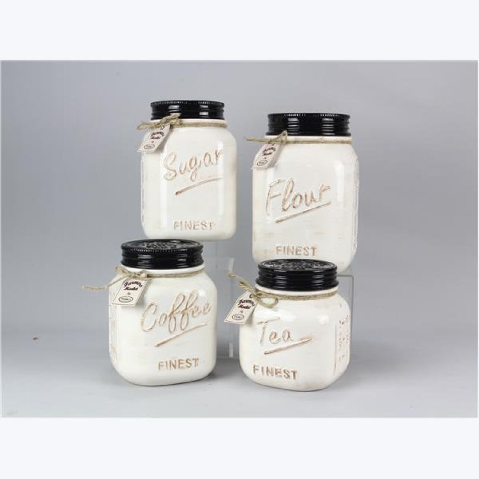 Mason Jar Canister Set of 4 Etsy