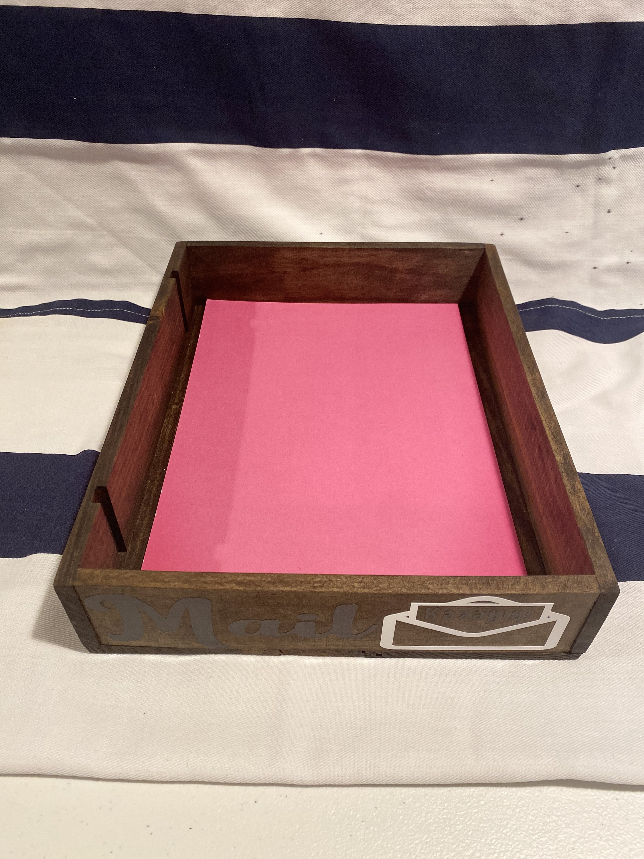 Personalized Wood Mail Tray Wood Boxmail Boxpersonalized Etsy