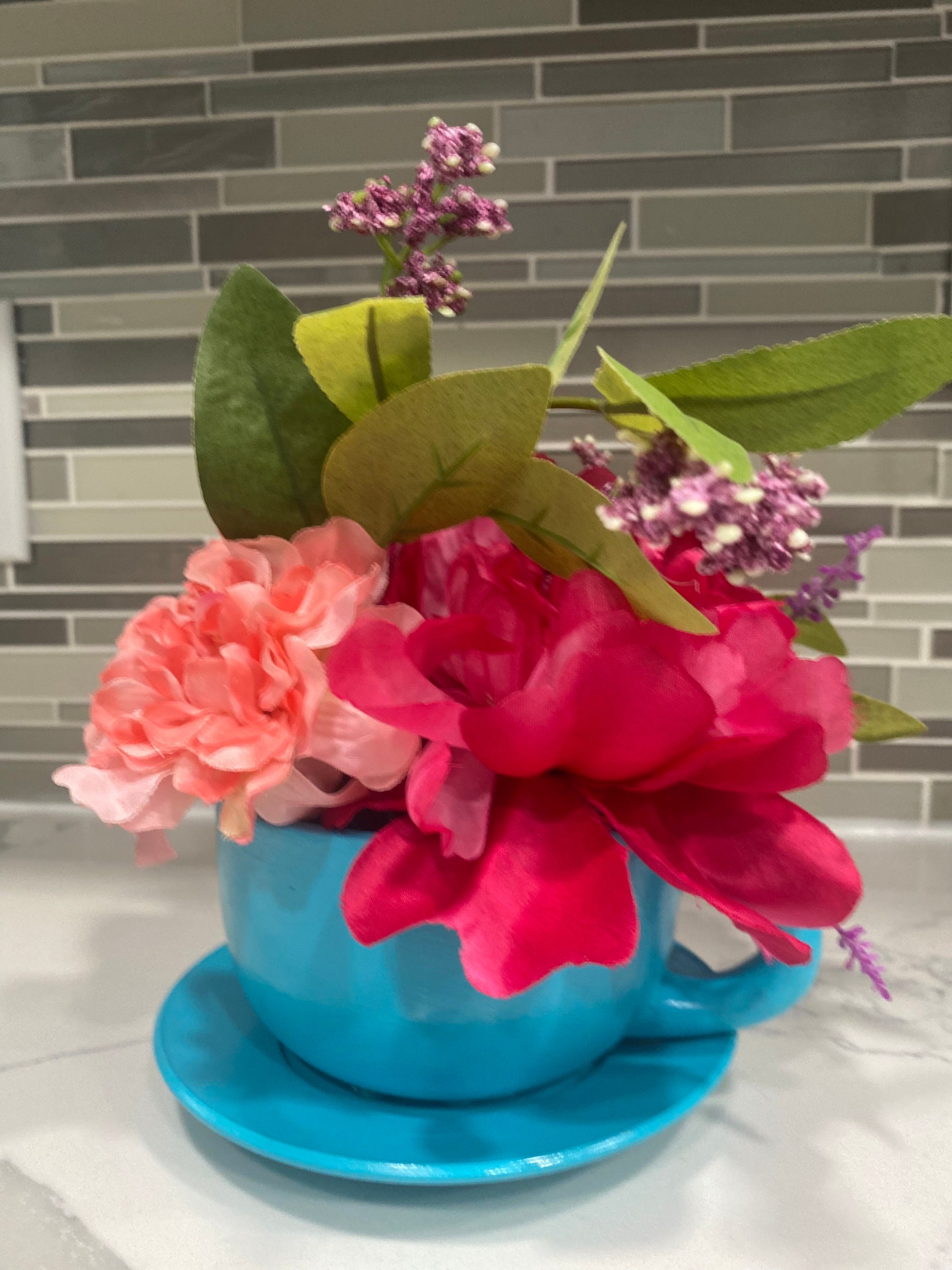 Tea Cup Plantertea Cup Centerpiecetea Cup Partytea Cup Home Etsy