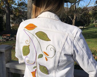 Hojas de otoño de fieltro