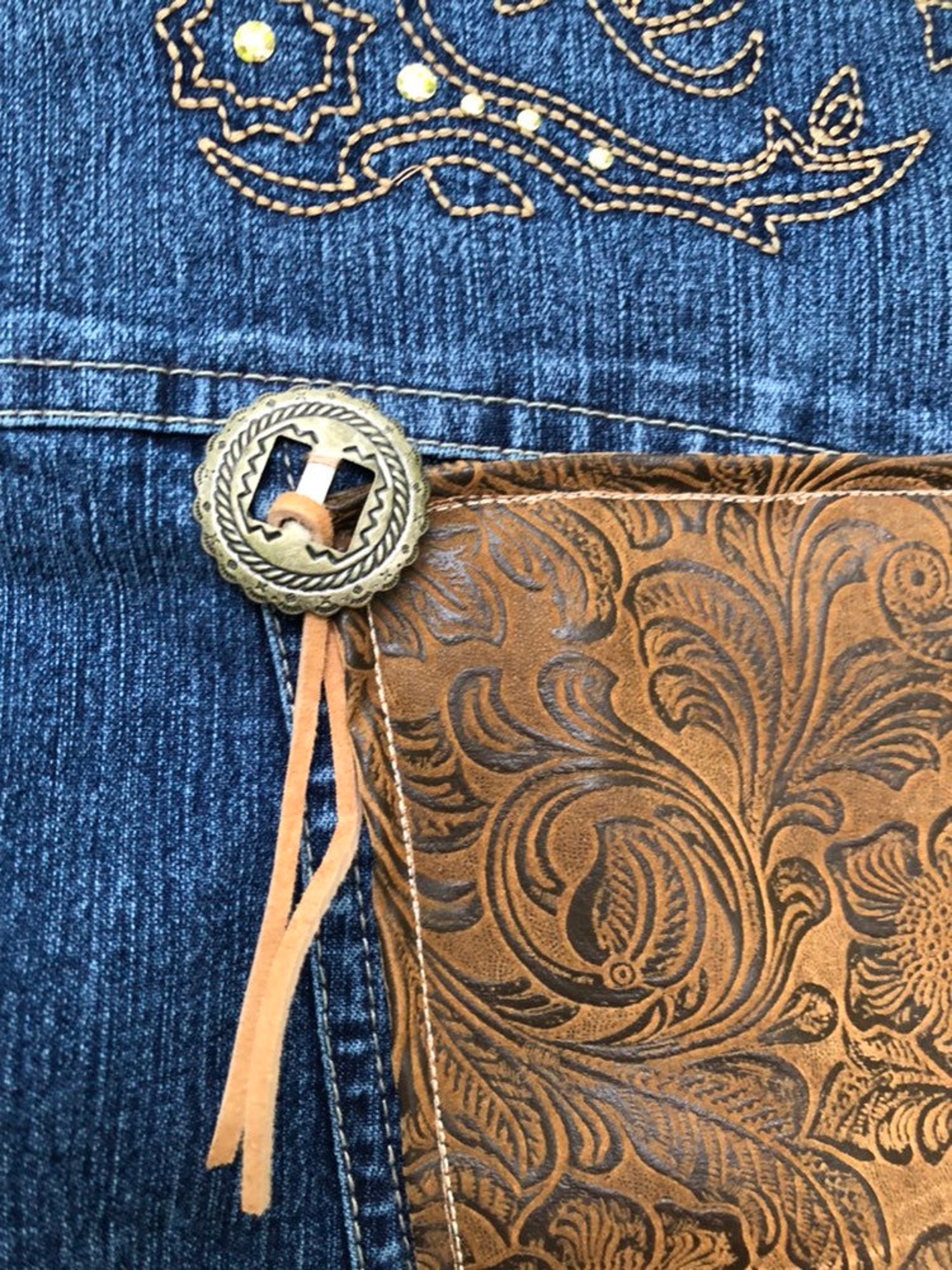 Cowgirl Denim Jacket Etsy