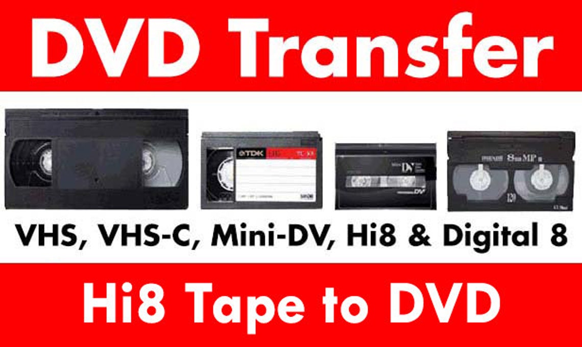 Convert Your Hi8 Video Tape to DVD. Transfer Your Hi8 Etsy UK