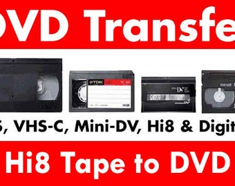 Convert your Hi8 Video Tape To DVD. Transfer Your Hi8 Tape's to dvd or mp4 or Copy camcorder Tape To dvd or usb mp4