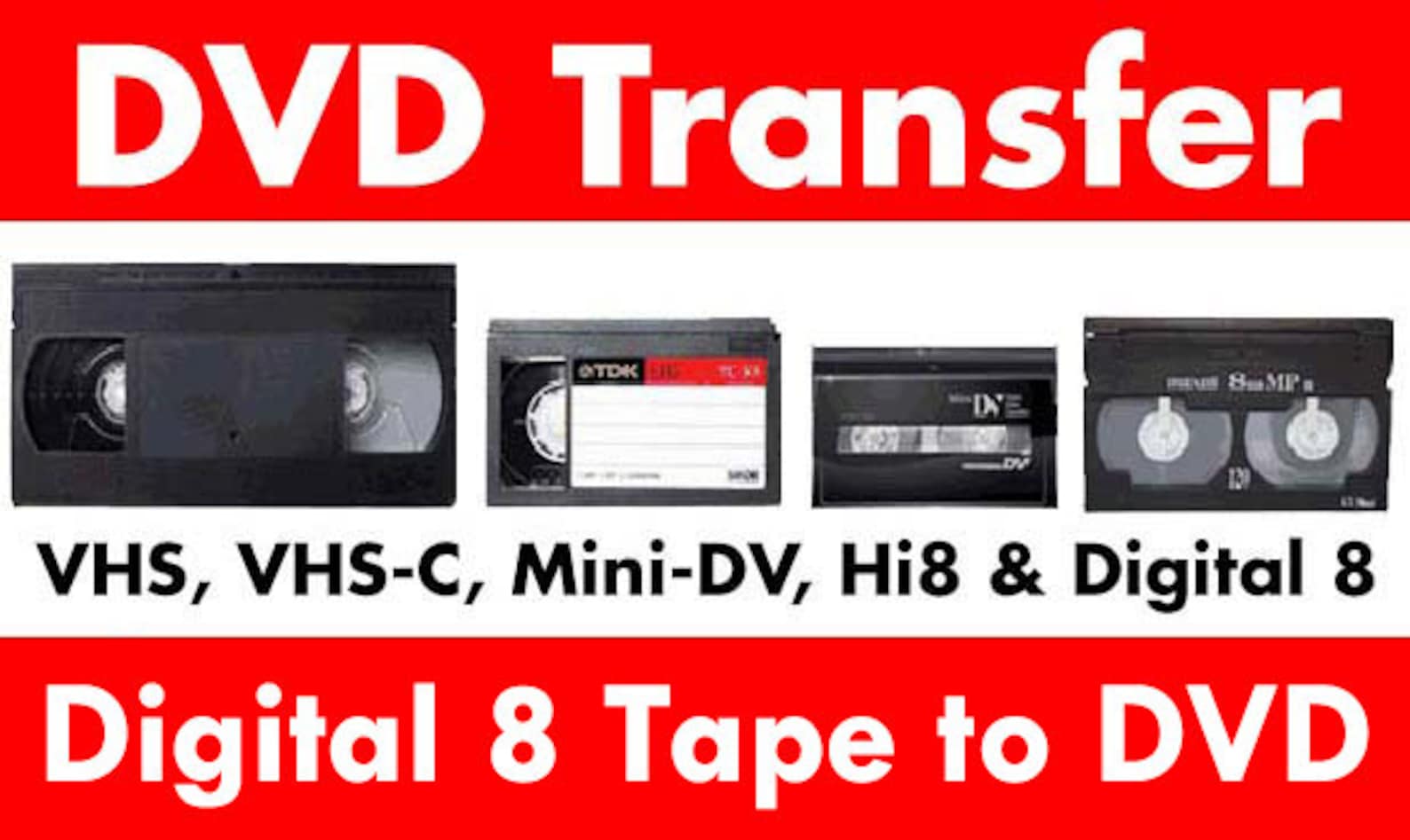 Convert Your Digital 8 Video Tape to DVD. Transfer Your Etsy