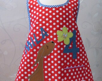 Birthday, dress, tunic, apron dress, number