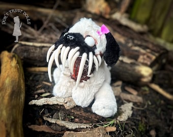 Frank | horror zombie teddy dog, Creepy bear, horror teddy, monster plush, scary toy. Don't Trust Dolls DTD-0841