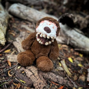 Zombie Bubbles - horrific zombie monkey | horror beast, creepy teddy, creepy doll, creepy cute, horror toy | Don&#39;t Trust Dolls DTD-0907
