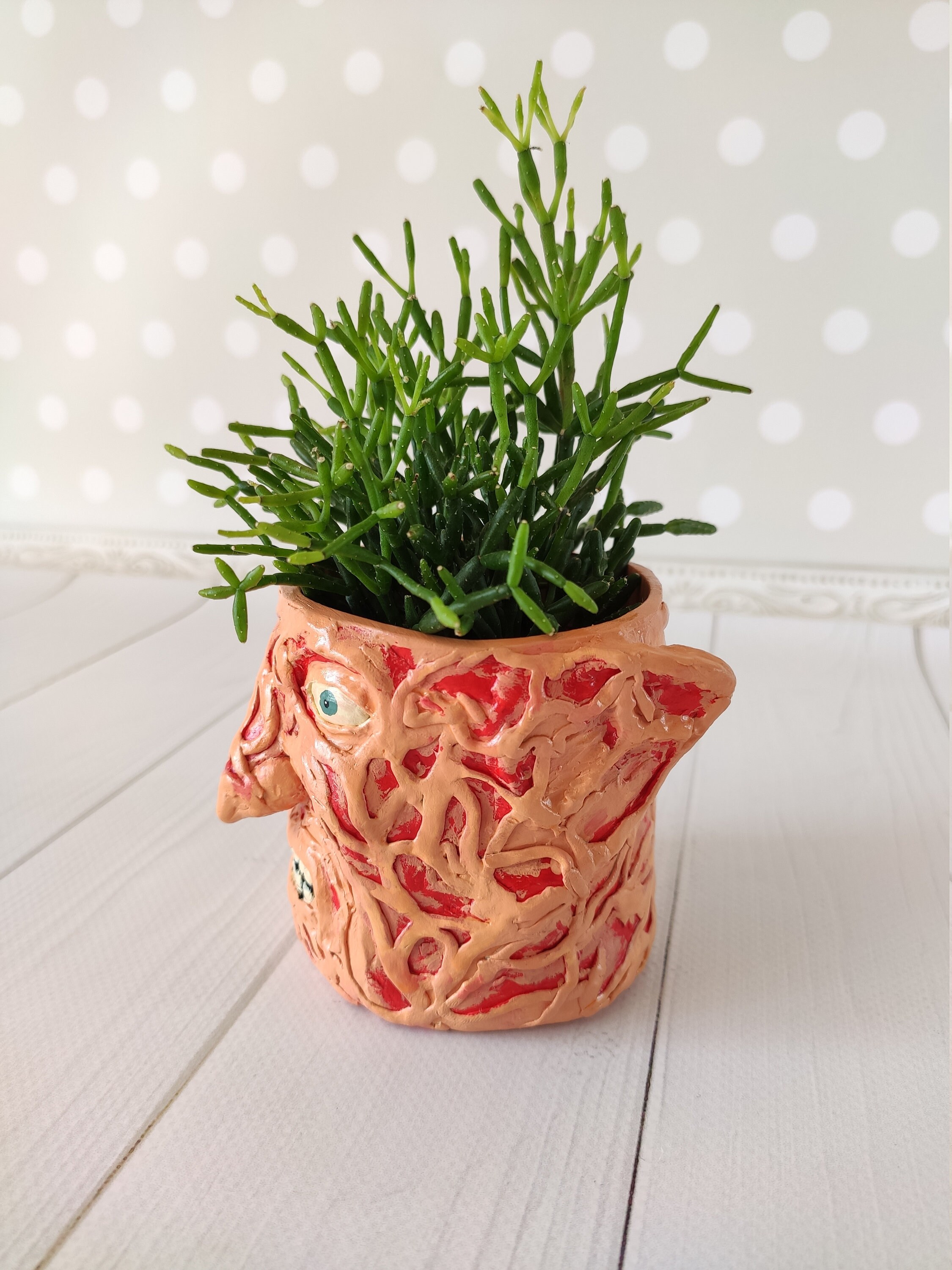 Freddy Krueger pot Nightmare On Elm Street Creepy decor Geek Etsy