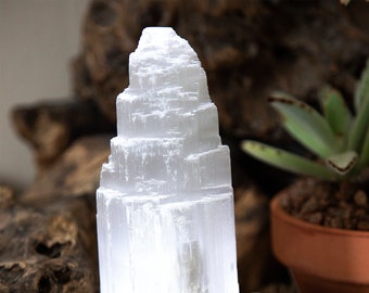 Selenite Lamp - Selenite Crystal Lamp - Selenite Crystal Tower Home Decor For Cleansing and Charging Your Space and Healing Crystals