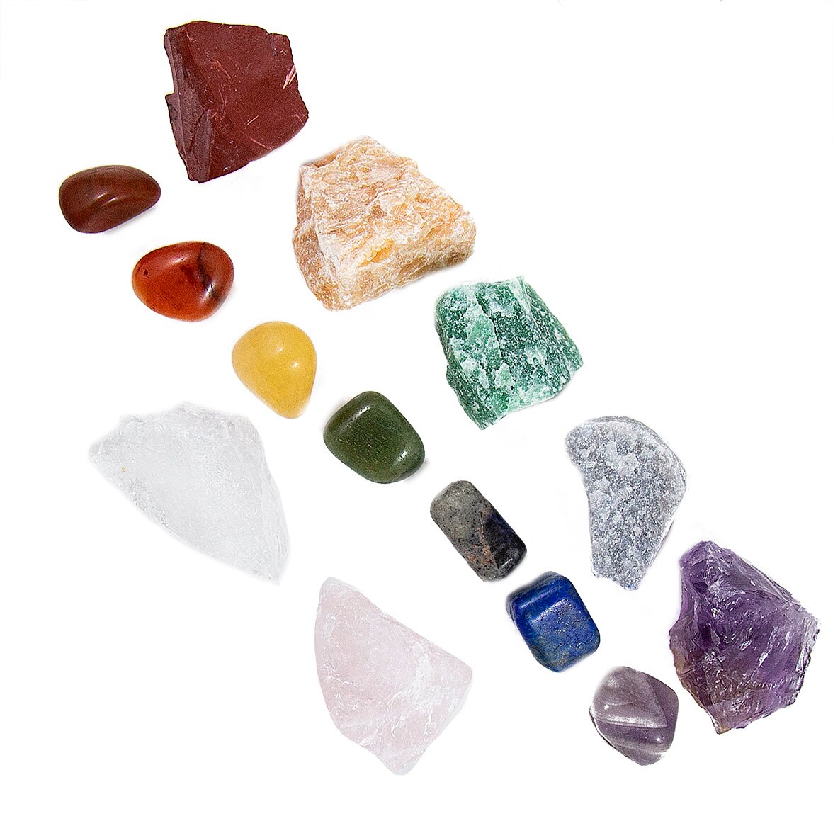 Raw Healing Crystals and Tumbled Chakra Stones 14 Piece | Etsy