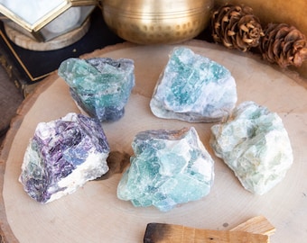 Large Natural Rough Fluorite Stone - Over 1/2 Pound - Healing crystals and stones Raw crystals and Minerals Chakra Stone